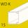 WDK trunking, trunking depth 15 mm