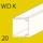 WDK trunking, trunking depth 20 mm